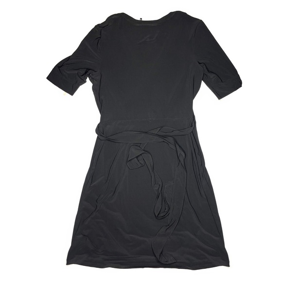 Daisy Fuentes Moda Black Wrap Midi Adjustable Waist Dress - Picture 3 of 5